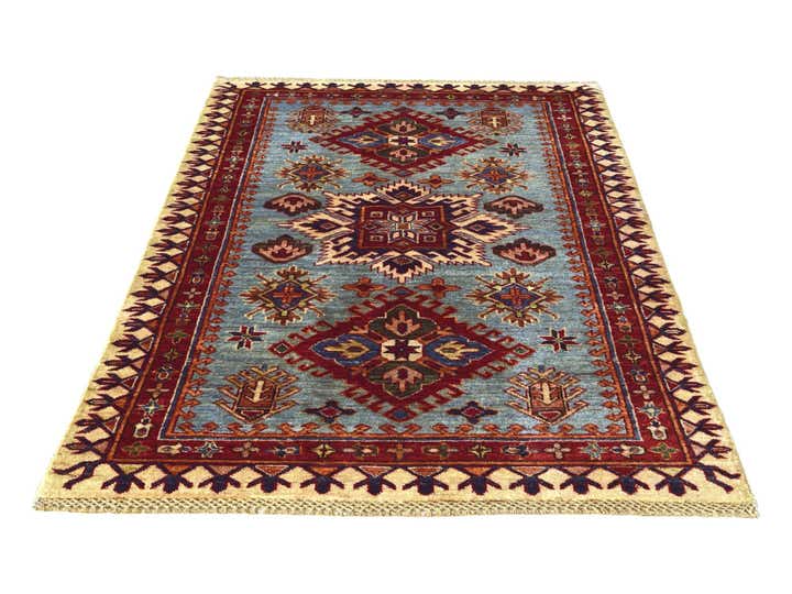 3' 5 x 5' 4 Hand Knotted Kazak Rug