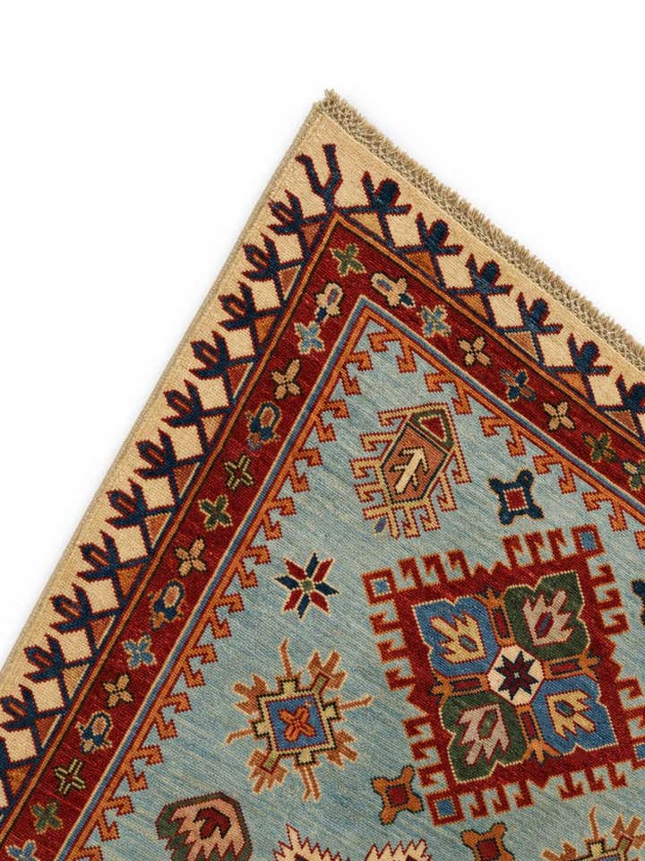 3' 5 x 5' 4 Hand Knotted Kazak Rug