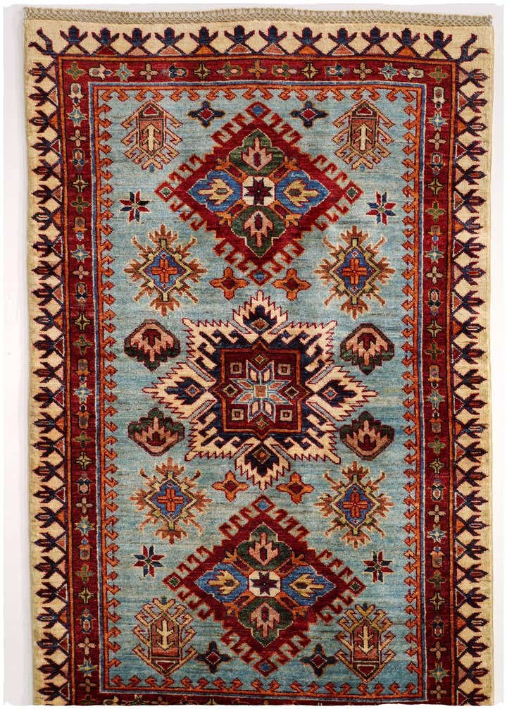 3' 5 x 5' 4 Hand Knotted Kazak Rug