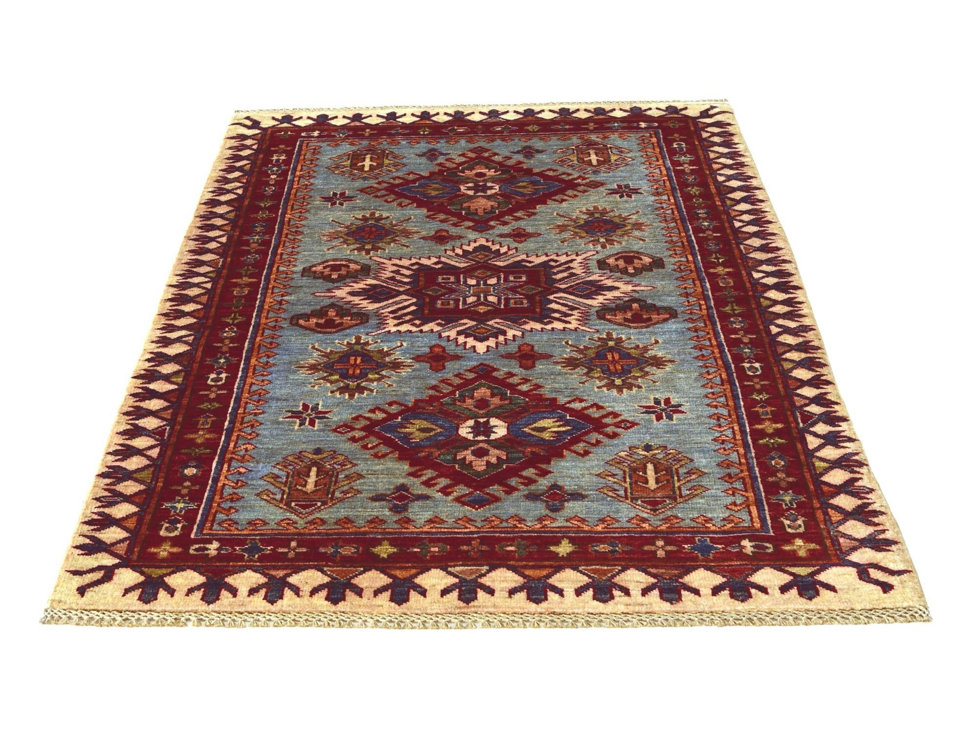3' 5 x 5' 1 Hand Knotted Kazak Rug
