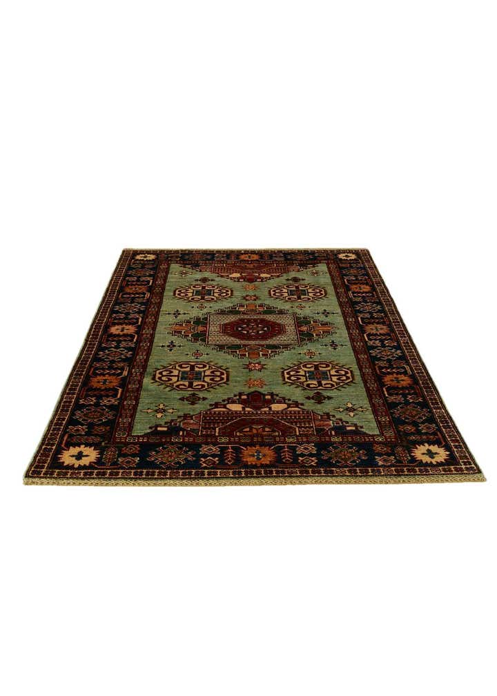 4' 1 x 6' 3 Hand Knotted Kazak Rug