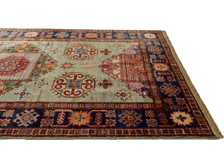 4' 1 x 6' 3 Hand Knotted Kazak Rug