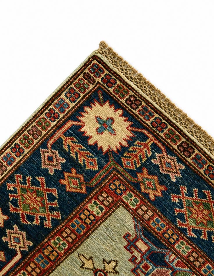 Detail image of 4' 1 x 6' 3 Hand Knotted Kazak Rug