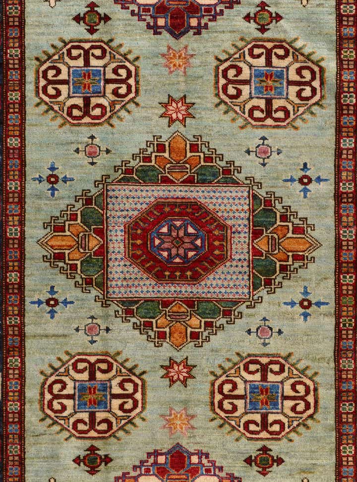 4' 1 x 6' 3 Hand Knotted Kazak Rug