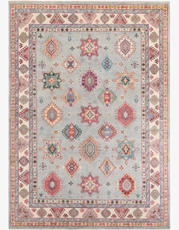 8' 1 x 11' 7 Hand Knotted Kazak Rug
