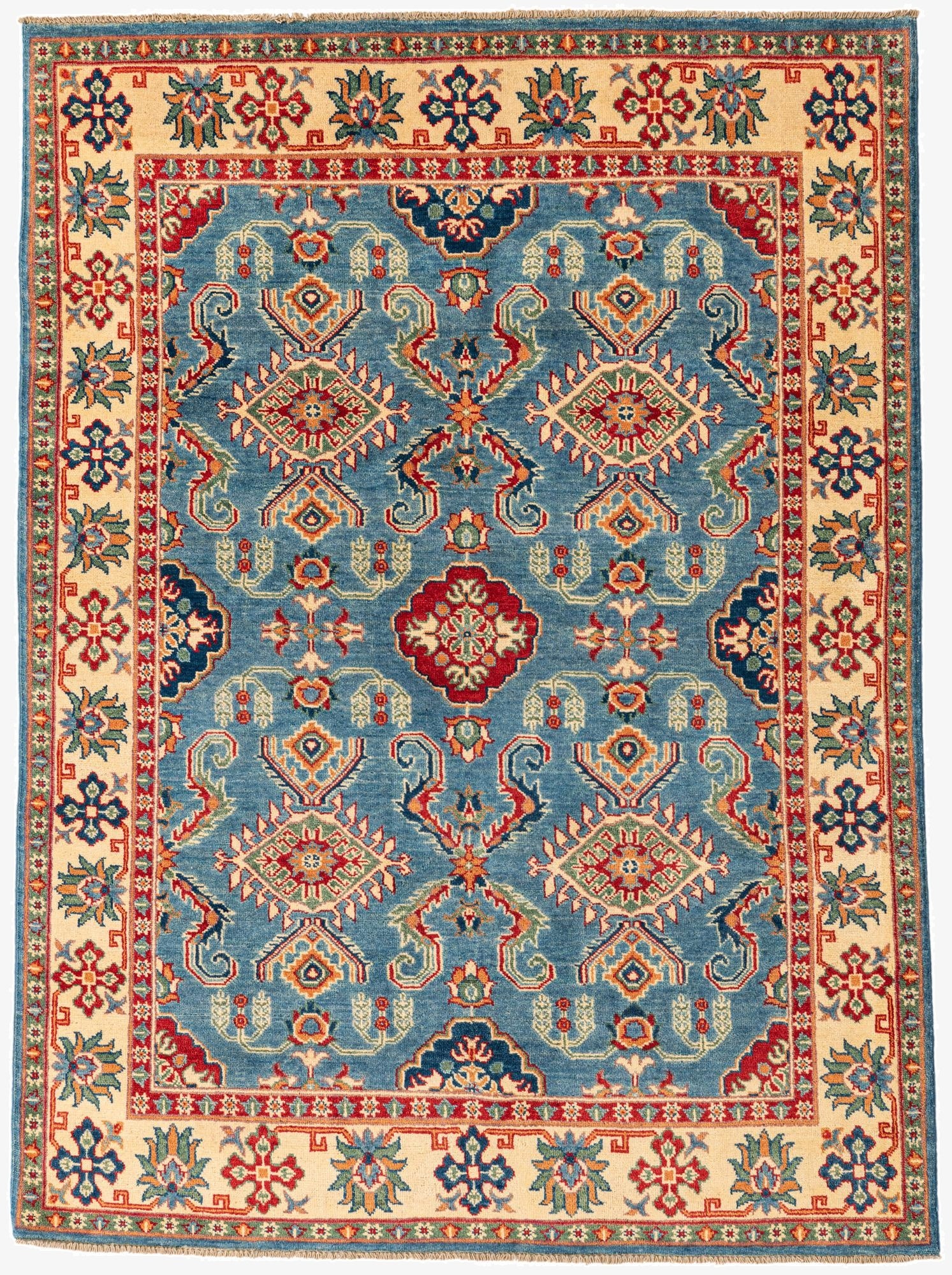 5' x 6' 9  Hand Knotted Kazak Rug