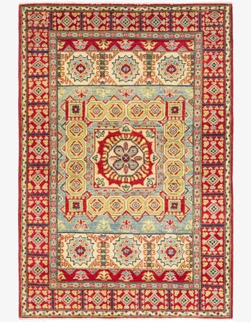 4' x 5' 10 Hand Knotted Kazak Rug