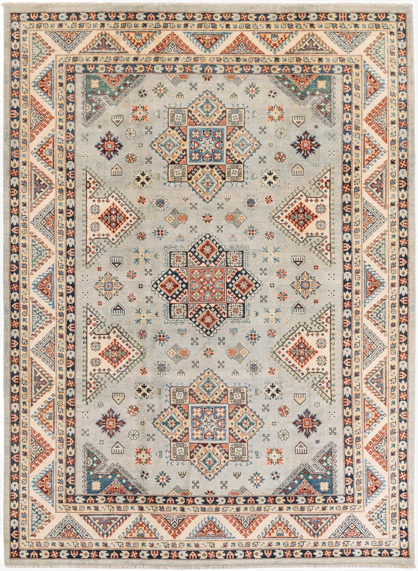 8' 3 x 11' 5  Hand Knotted Kazak Rug