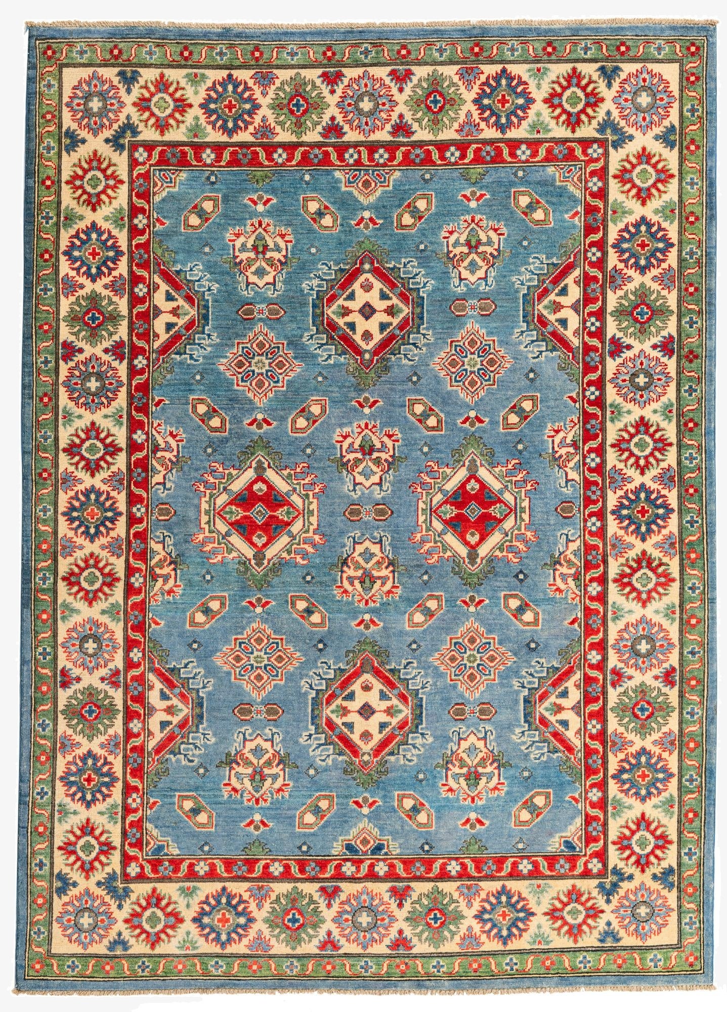 5' 7 x 7' 9  Hand Knotted Kazak Rug