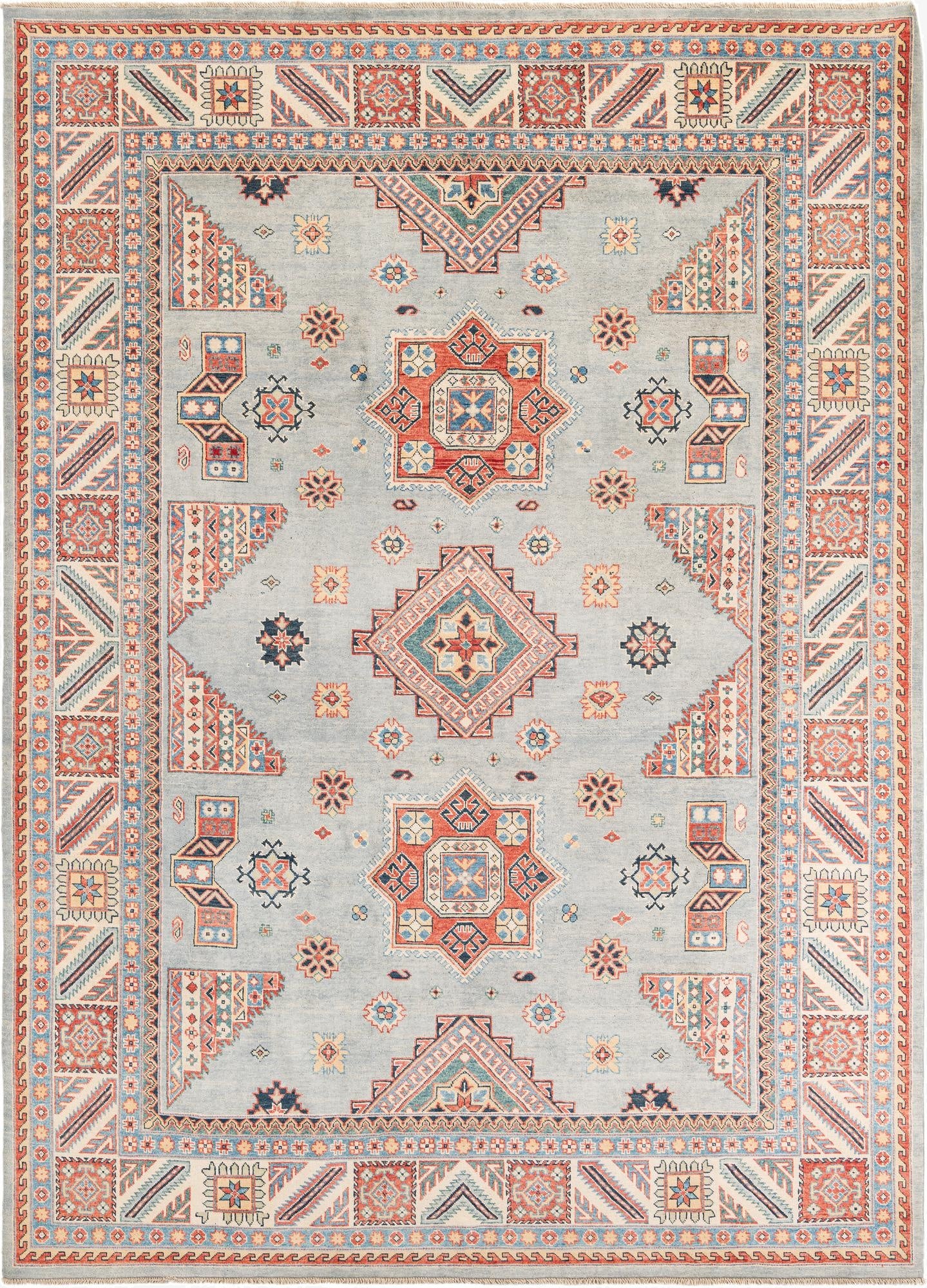 8' 2 x 11' 6  Hand Knotted Kazak Rug