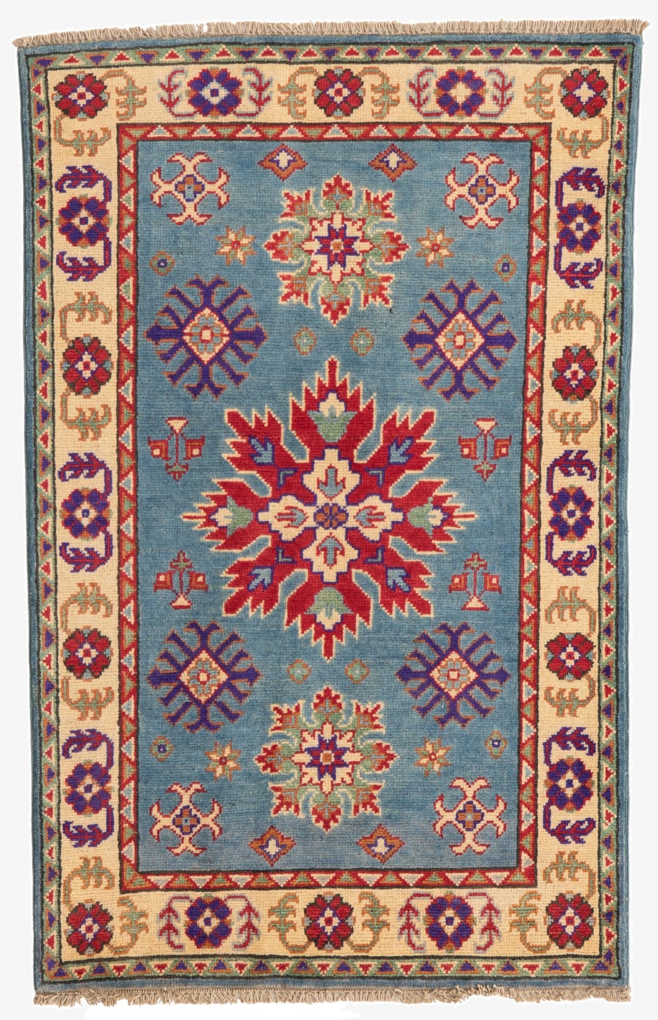 2' 7 x 4' 1  Hand Knotted Kazak Rug