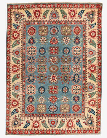 5' 8 x 7' 9 Hand Knotted Kazak Rug