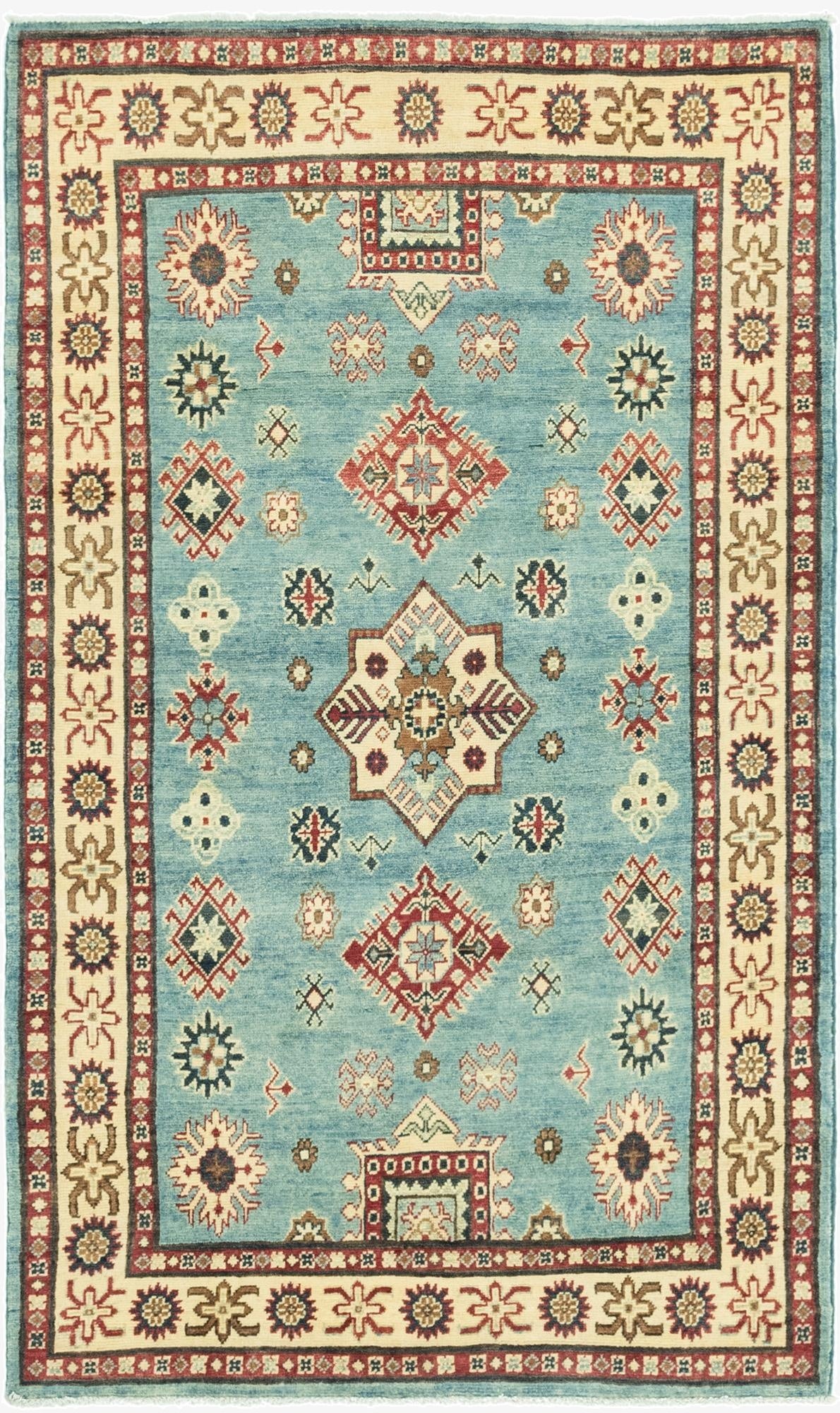 4' x 6' 9  Hand Knotted Kazak Rug