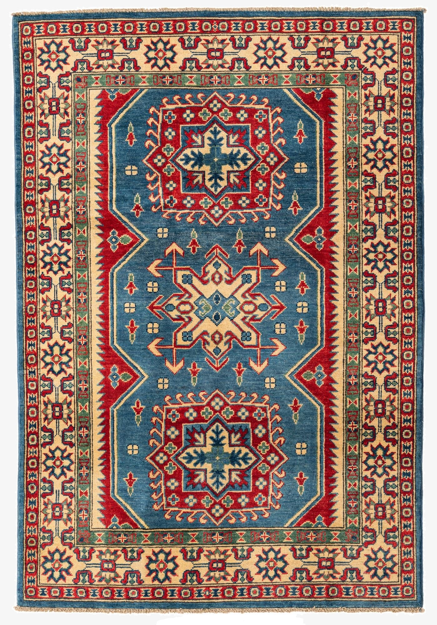 4' x 6'  Hand Knotted Kazak Rug