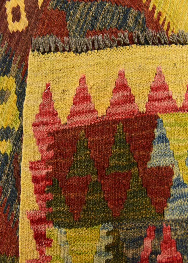 3' 5 x 5' 2 Hand Woven Kilim Maymana Wool Rug
