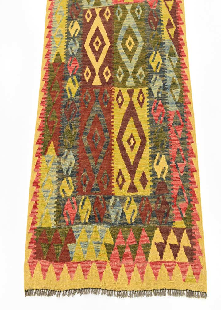 3' 5 x 5' 2 Hand Woven Kilim Maymana Wool Rug