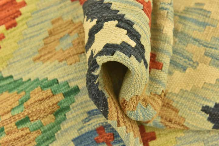 3' 3 x 5' Hand Woven Kilim Maymana Wool Rug
