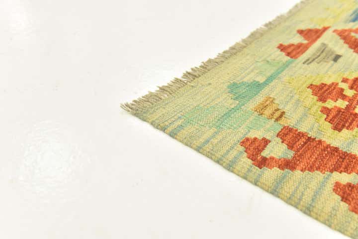 3' 3 x 5' Hand Woven Kilim Maymana Wool Rug