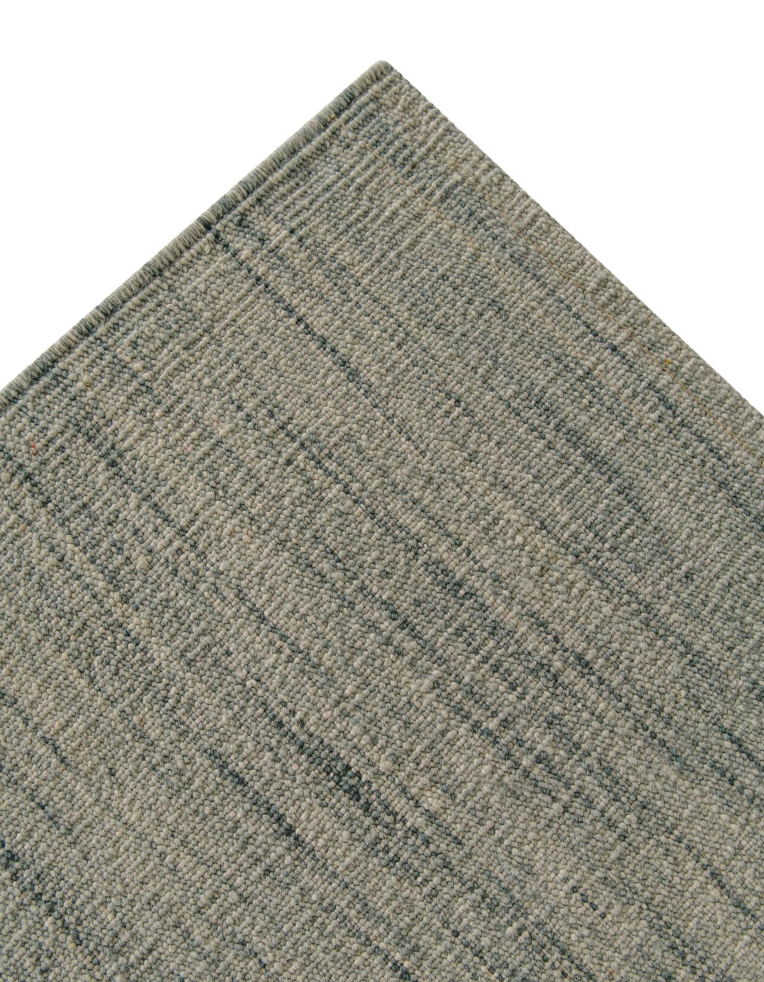 7' x 9' 5 Hand Woven Kilim Modern Wool Rug