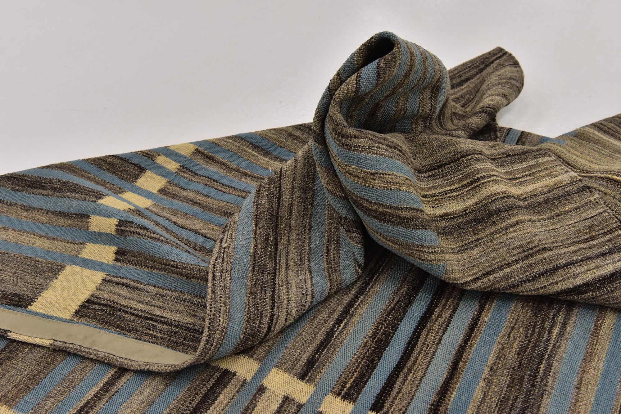 5' 8 x 8' Hand Woven Kilim Modern Wool Rug