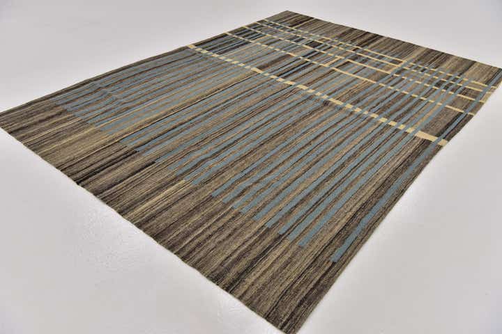 5' 8 x 8' Hand Woven Kilim Modern Wool Rug