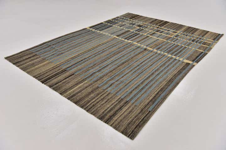 5' 8 x 8' Hand Woven Kilim Modern Wool Rug