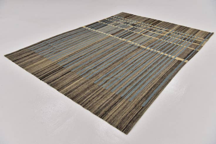 Detail image of 5' 8 x 8' Hand Woven Kilim Modern Wool Rug