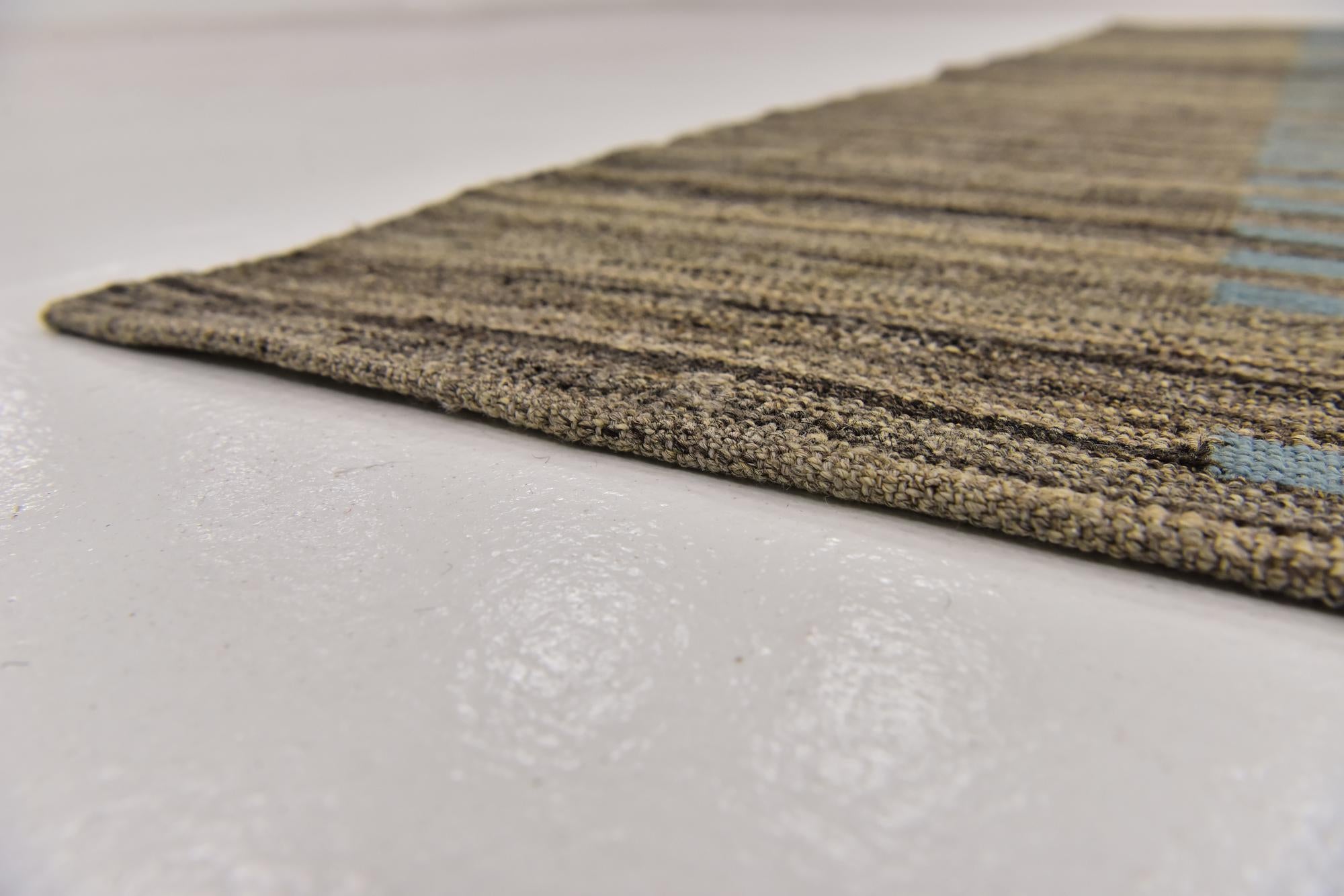 5' 8 x 8' Hand Woven Kilim Modern Wool Rug