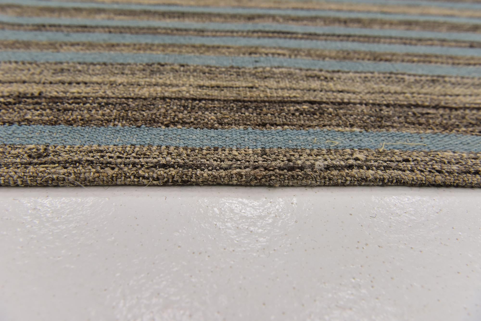 5' 8 x 8' Hand Woven Kilim Modern Wool Rug