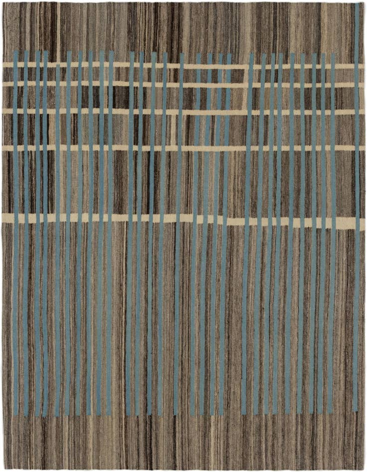 Detail image of 5' 8 x 8' Hand Woven Kilim Modern Wool Rug