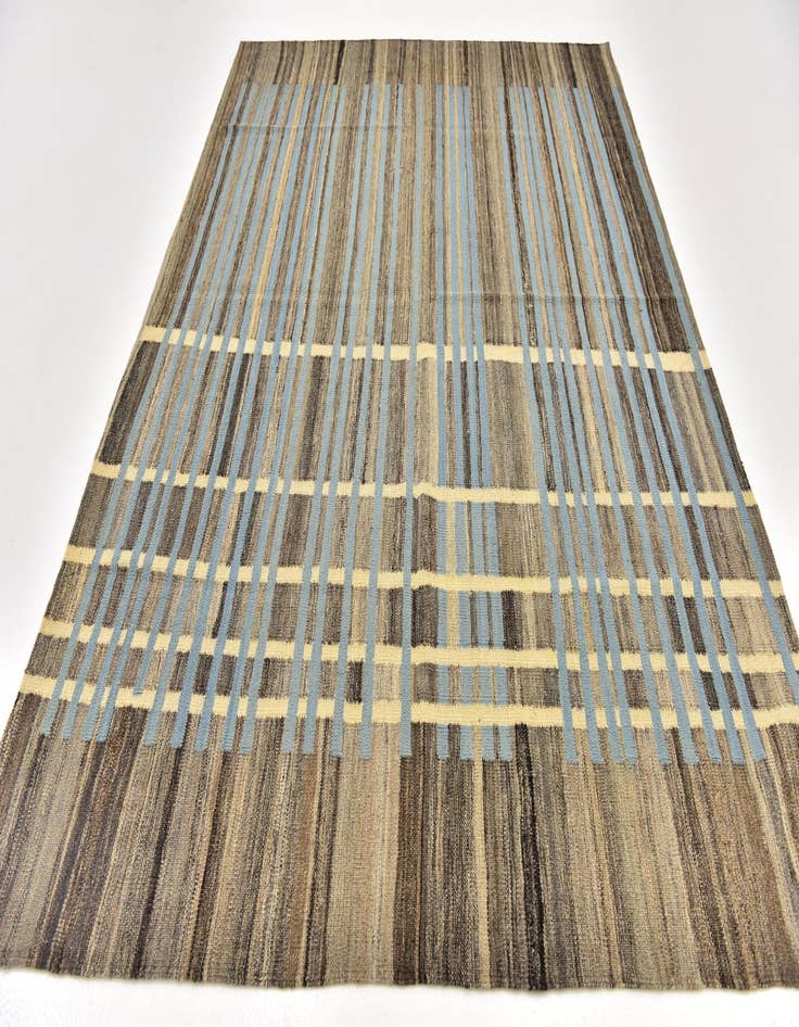 Detail image of 5' 8 x 8' 3  Hand Woven Kilim Modern Wool Rug