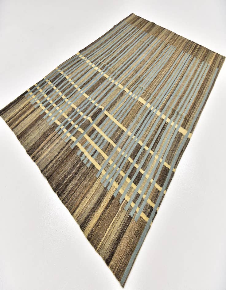 Detail image of 5' 5 x 8' 2  Hand Woven Kilim Modern Wool Rug