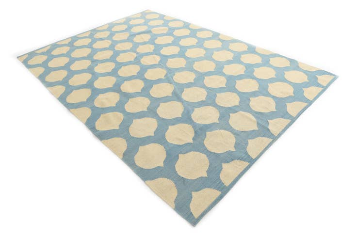 Detail image of 7' x 9' 8 Hand Woven Kilim Modern Wool Rug
