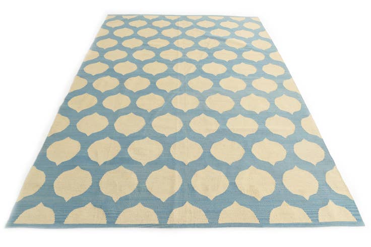 Detail image of 7' x 9' 8 Hand Woven Kilim Modern Wool Rug