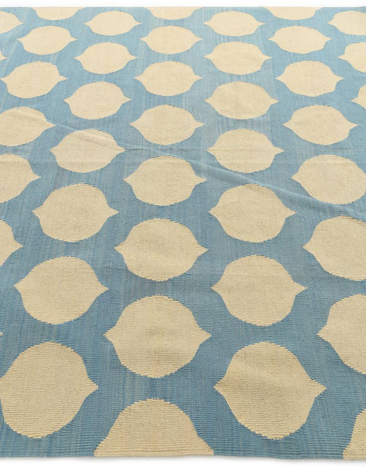 Detail image of 7' x 9' 8  Hand Woven Kilim Modern Wool Rug