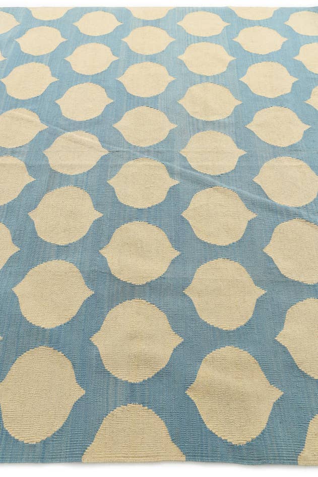 Detail image of 7' x 9' 8 Hand Woven Kilim Modern Wool Rug