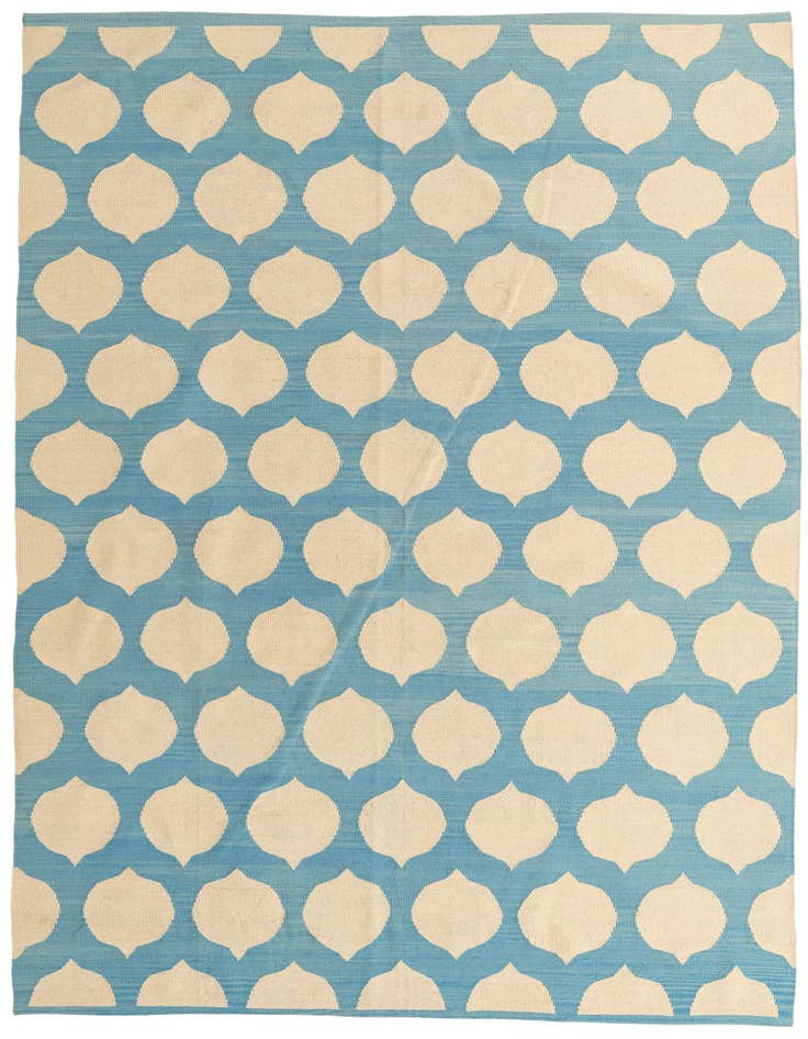 Detail image of 7' x 9' 8 Hand Woven Kilim Modern Wool Rug