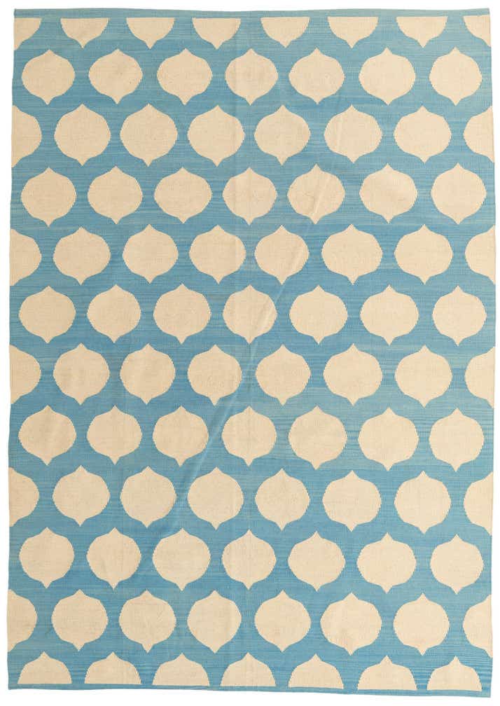 7' x 9' 8 Hand Woven Kilim Modern Wool Rug