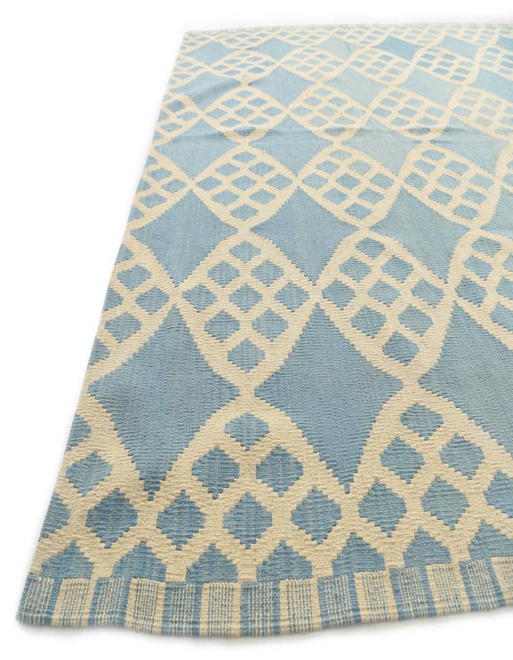 Detail image of 7' 1 x 9' 8  Hand Woven Kilim Modern Wool Rug