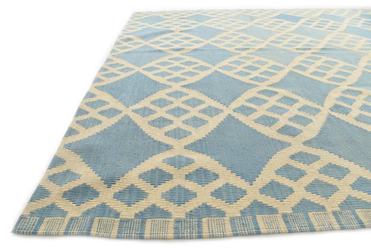 Detail image of 7' 1 x 9' 8 Hand Woven Kilim Modern Wool Rug