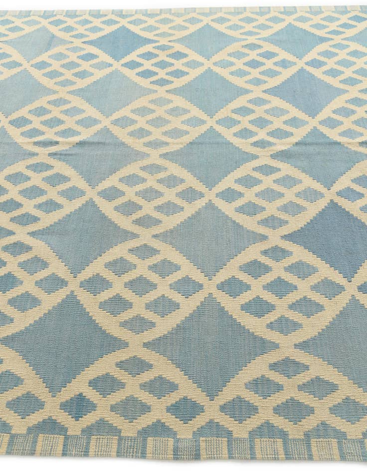 Detail image of 7' 1 x 9' 8  Hand Woven Kilim Modern Wool Rug