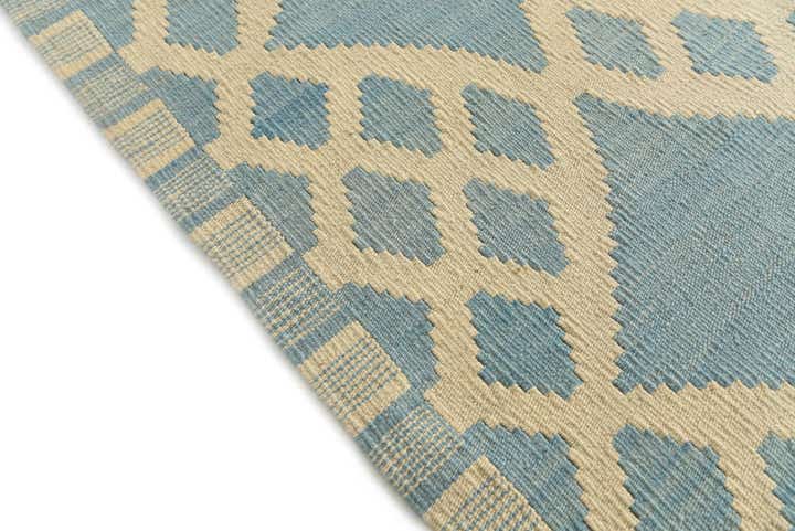 7' 1 x 9' 8 Hand Woven Kilim Modern Wool Rug