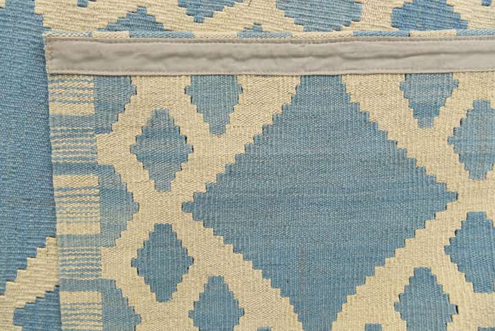 7' 1 x 9' 8 Hand Woven Kilim Modern Wool Rug