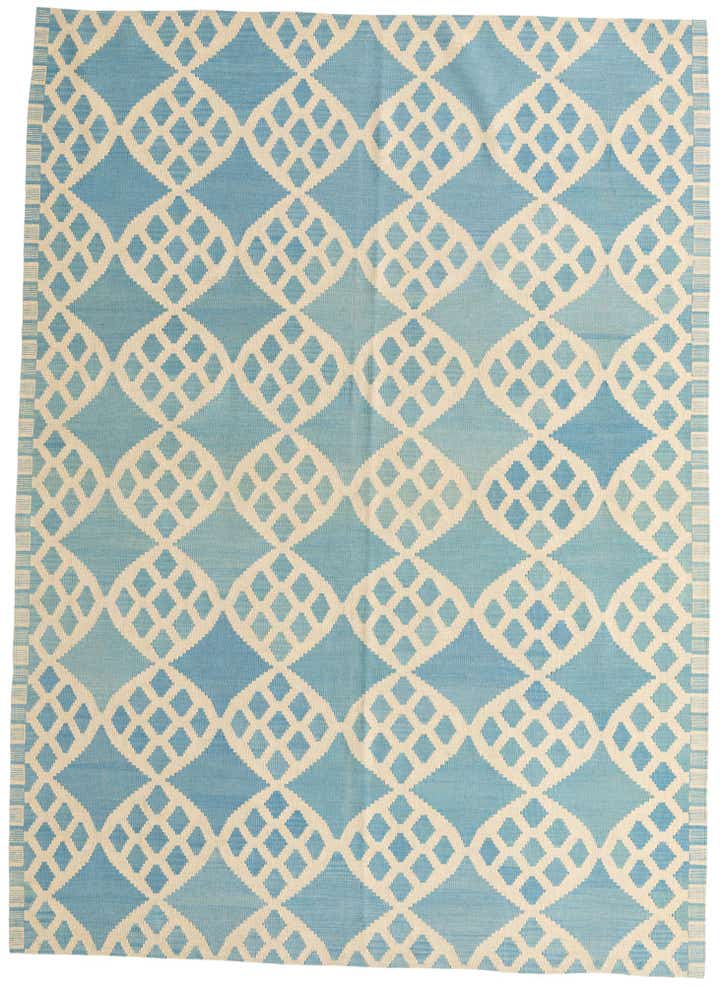 7' 1 x 9' 8 Hand Woven Kilim Modern Wool Rug