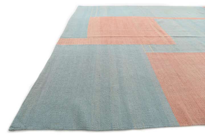 6' 7 x 9' 5 Hand Woven Kilim Modern Wool Rug