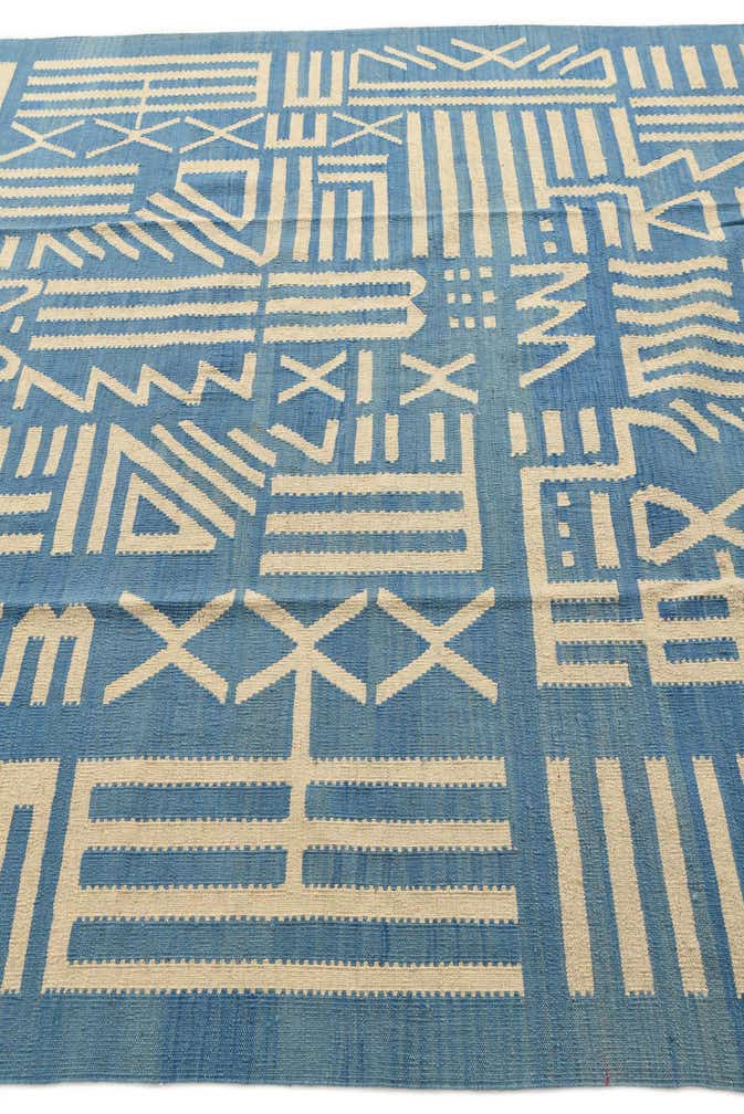 6' 11 x 9' 7 Hand Woven Kilim Modern Wool Rug