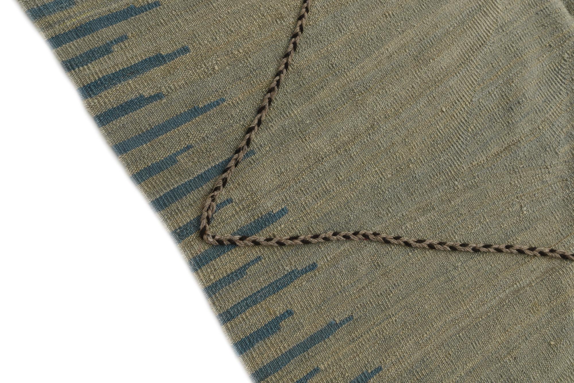 8' 5 x 9' 7 Hand Woven Kilim Modern Wool Rug