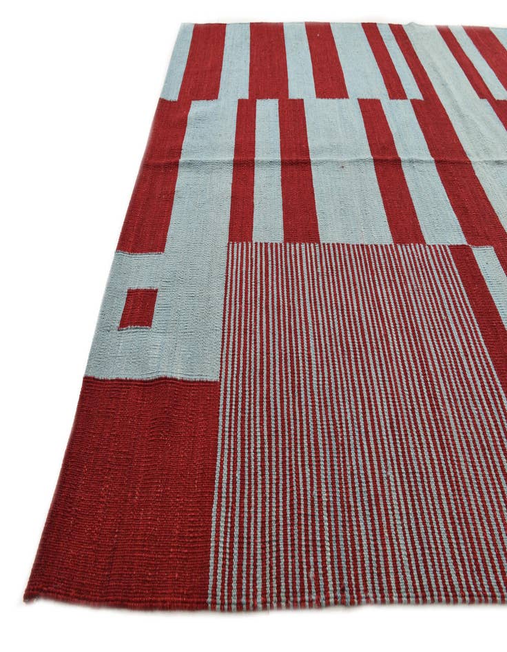 Detail image of 5' 4 x 6' 8 Hand Woven Kilim Modern Wool Rug