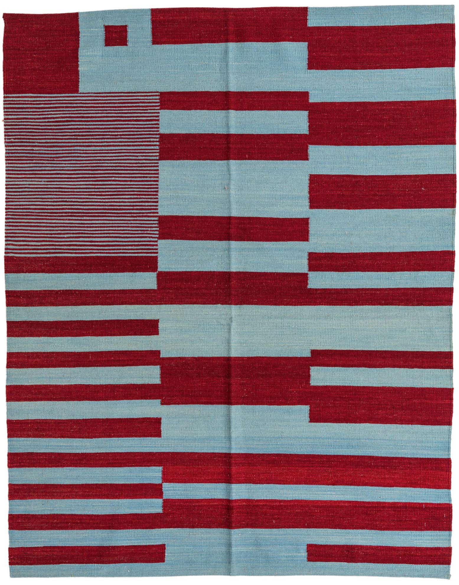 165cm x 205cm Hand Woven Kilim Modern Wool Rug