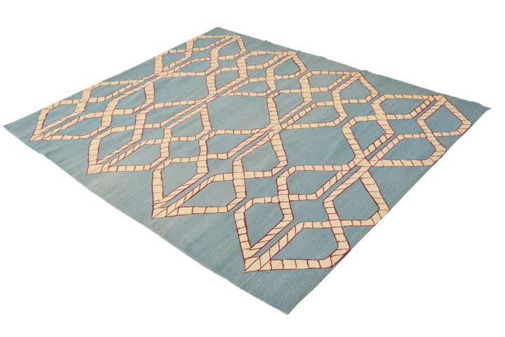 5' 4 x 6' 4 Hand Woven Kilim Modern Wool Rug